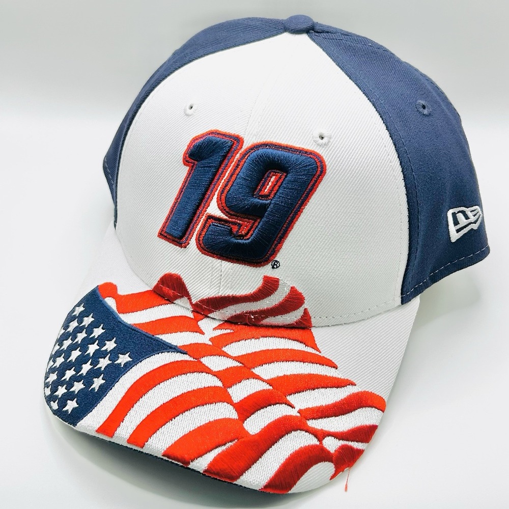 Martin Truex Jr. NASCAR #19 New Era USA Flag 9FORTY Hat Cap Snapback Adjustable